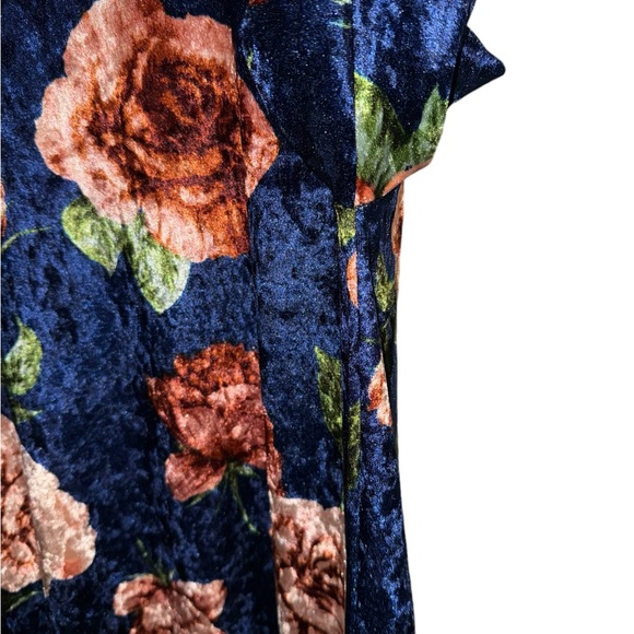 LuLaRoe Blue and Brown Long Sleeve Dress - Picture 4 of 9